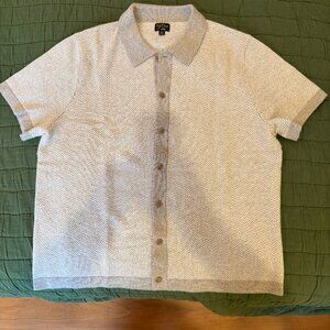 J Crew Knit Cashmere Button Down Polo XL